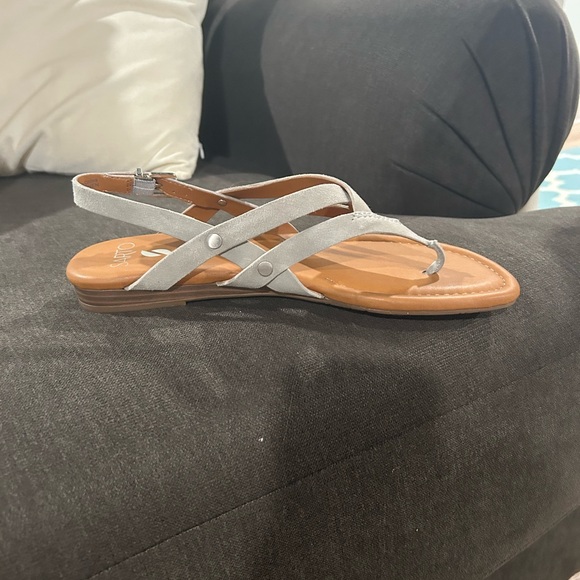 Franco Sarto Gretchen strappy leather sandal gray. Mislabeled 6… really size 9.5 - Picture 7 of 9